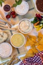 Food - Savory Dips - Bread Sticks Royalty Free Stock Photo