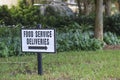 Food Service Deliveries Sign Royalty Free Stock Photo