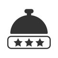 Food service rating flat vector icon