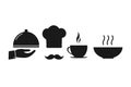 Food Service. Simple icon set. Flat style element for graphic design. Vector EPS10 illustration. Royalty Free Stock Photo