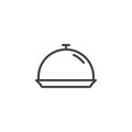 Food Serving Tray line icon