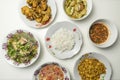 Set of asian malay food