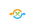 Food Share Icon Logo Design Element
