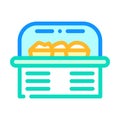 food showcase color icon vector illustration