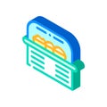 food showcase isometric icon vector illustration