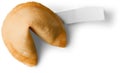 Fortune Cookie with Blank Piece of Paper