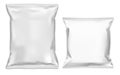 Food snack pillow bag. Pack mockup. White pouch