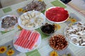 Food and snacks for Chinese hot-pot Royalty Free Stock Photo