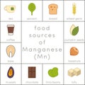 Food sources of manganese