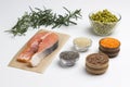 Food sources of omega 3, protein: fresh raw salmon, green peas, asparagus lemon bulgur chickpeas flax