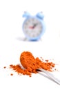 food spice pile  of red ground PAPRIKA Royalty Free Stock Photo