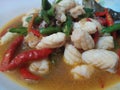 Food squid Chili cook Delicious