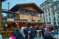 Food stall at Christmas fair in German city