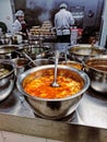 Food stall of a school canteen in wuhan city, china