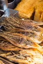 Dried squid head with tentacles Royalty Free Stock Photo