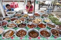 Food stall yangon myanmar with burmese food