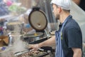 Food stalls at the Eid In The Square festival, Trafalgar Square, London.