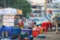 Food stalls, streets, parks, tourist attractions of Nakhon Sawan, Thailand, beautiful,