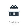 Food stand icon vector. Trendy flat food stand icon from travel collection isolated on white background. Vector illustration can Royalty Free Stock Photo