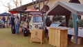 Food stands at a wine festival