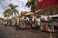 Food stands in Giron Colombia