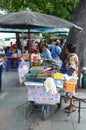 Food stands in Kanchanaburi