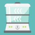 Food Steamer flat icon, kitchen and appliance