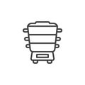 Food steamer line icon