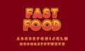 Food sticker notx font effect