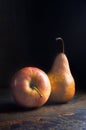 Food Still Life - Apple and Pear Royalty Free Stock Photo