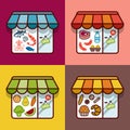 Food store. Flat design