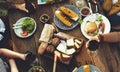 Food Table Delicious Meal Prepare Cuisine Concept Royalty Free Stock Photo