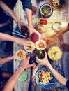 Food Table Healthy Delicious Organic Meal Concept Royalty Free Stock Photo