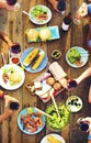 Food Table Healthy Delicious Organic Meal Concept Royalty Free Stock Photo