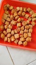 Food tahu crispy spicy Royalty Free Stock Photo