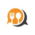 Food talk logo images illustration