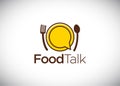 Food talk logo template