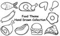 food themed hand drawn collection