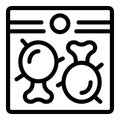 Food tight bag icon outline vector. Hermetic package