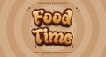 Food Time editable text effect template Royalty Free Stock Photo