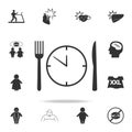 food Time icon. Detailed set of obesity icons. Premium graphic design. One of the collection icons for websites, web design, mobi Royalty Free Stock Photo