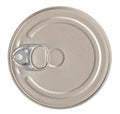 Food tin can top view isolated clipping path Royalty Free Stock Photo