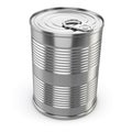 Food tin can on white background. Royalty Free Stock Photo