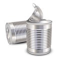 Food tin cans Royalty Free Stock Photo