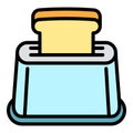 Food toaster icon, outline style