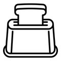 Food toaster icon, outline style