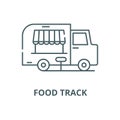 Food track vector line icon, linear concept, outline sign, symbol Royalty Free Stock Photo