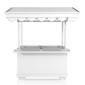 Food Trolley Cart on a white background. 3d Rendering