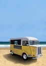 Food truck on the beach Royalty Free Stock Photo