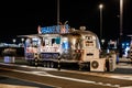 Food Truck in Dubai, UAE. Night view.